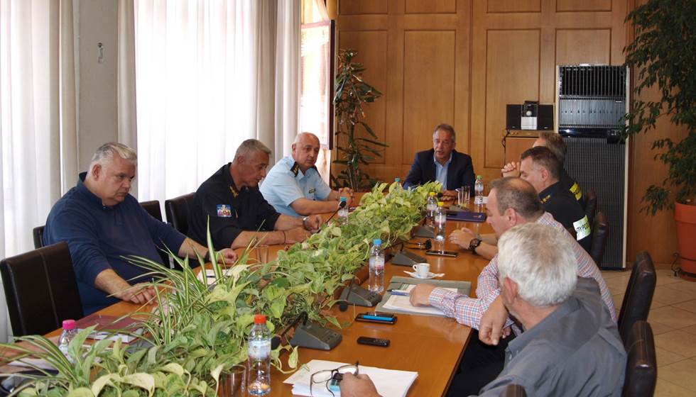 Σύσκεψη του Συντονιστικού Οργάνου Πολιτικής Προστασίας (Σ.Ο.Π.Π.) πραγματοποιήθηκε στο γραφείο της Περιφερειακής Ενότητας Τρικάλων
