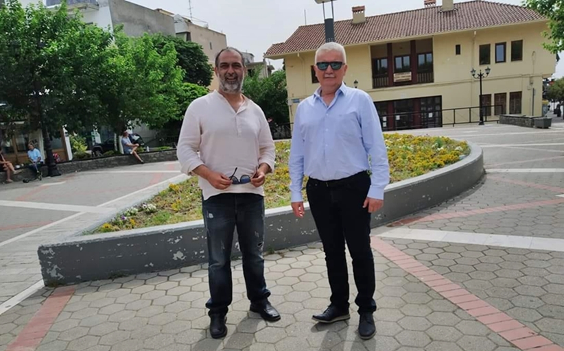 Αυτοψία στην κεντρική και σε άλλες πλατείες τις πόλης από τον Δήμαρχο και τον Σωτήρη Γίδα