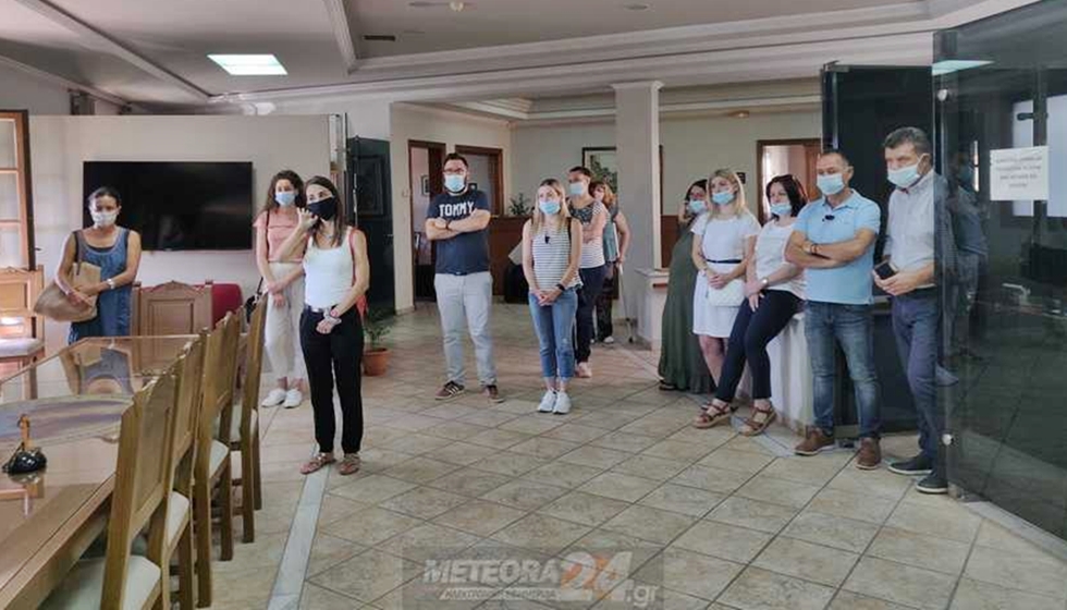 Τους νέους υπαλλήλους της Κοινωφελής εργασίας καλωσόρισε ο Δήμαρχος Μετεώρων