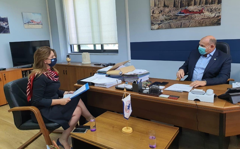 Εθιμοτυπική επίσκεψη Κατερίνας Παπακώστα στον Πρόεδρο του ΕΚΑΒ