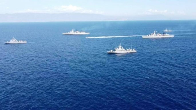 Η παράταξη των ελληνικών πλοίων απέναντι στο Oruc Reis - Η πρώτη φωτογραφία
