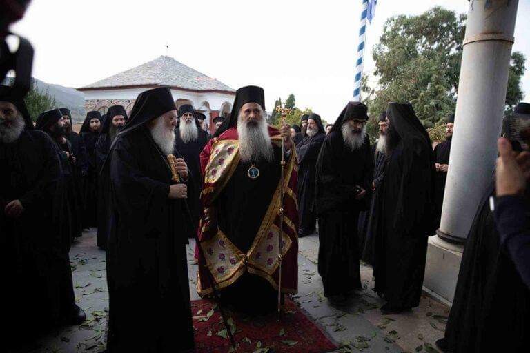 Ο Μητροπολίτης Σταγών και Μετεώρων κ. Θεόκλητος στο Άγιο Όρος