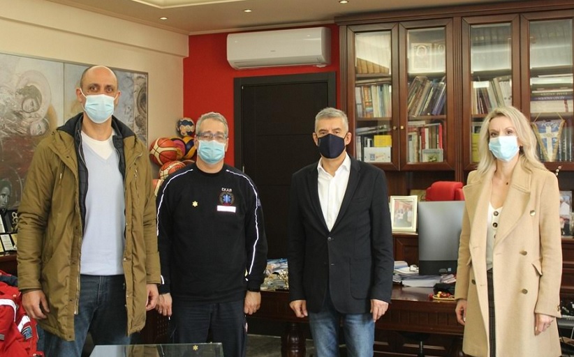 Στον Περιφερειάρχη Θεσσαλίας ο Διευθυντής του ΕΚΑΒ Θεσσαλίας Κωνσταντίνος Σταμνάς   