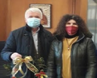 Ευχές αντάλλαξαν ο Δήμαρχος με τη Διευθύντρια του Παιδικού Σταθμού «Άγιος Βησσαρίων»