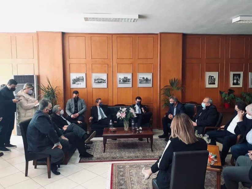 Με τον Παύλο Μαρινάκη, ο Λευτέρης Αβραμόπουλος στα Τρίκαλα
