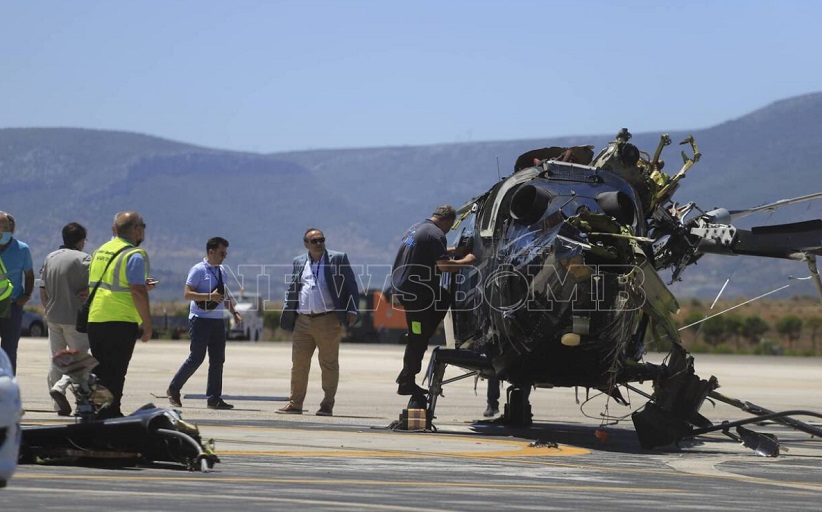 Φωτιά σε ελικόπτερο στο «Ελ. Βενιζέλος»: Οι πρώτες εικόνες - Πώς σώθηκε ο πιλότος