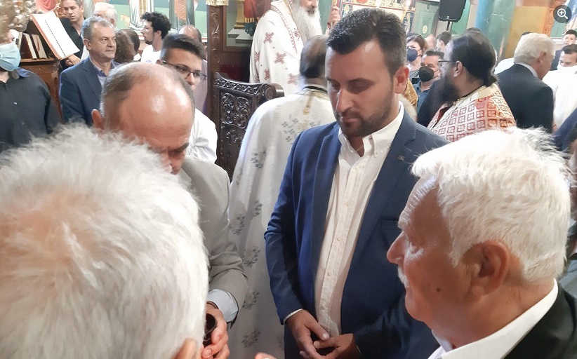 Στα εγκαίνια του Ι.Ν. Αγίας Παρασκευής στο Στεφάνι Ασπροποτάμου, ο υποψήφιος Δήμαρχος, Λ. Αβραμόπουλος
