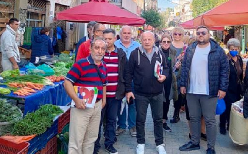 Επίσκεψη κλιμακίου του ΣΥΡΙΖΑ-ΠΣ Τρικάλων στη λαϊκή αγορά των Τρικάλων