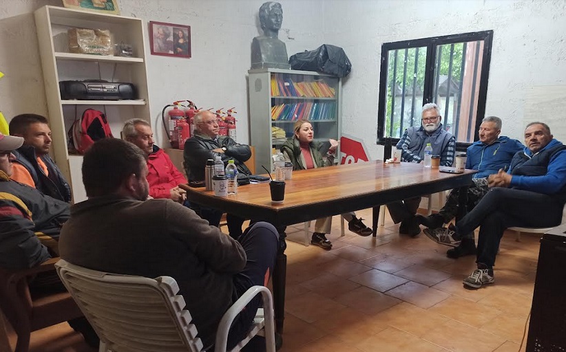 Επίσκεψη Παναγιώτας Δριτσέλη στο αμαξοστάσιο του Δήμου Μετεώρων