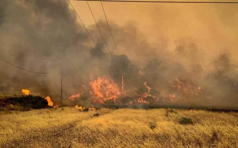 Πυρκαγιά στο Βελεστίνο Μαγνησίας