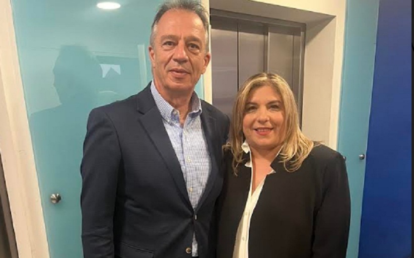Με τη νέα γραμματέα της ΝΔ Μαρία Συρεγγέλα συναντήθηκε ο Χρήστος Μιχαλάκης