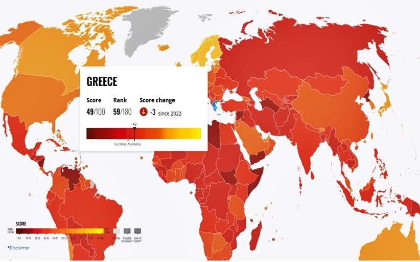 Δείκτης Διαφθοράς: Κάτω από τη βάση η χώρα μας που αντιμετωπίζει οφθαλμοφανέστατα κρίση