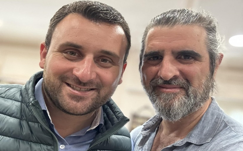 Συνάντηση του Λευτέρη Αβραμόπουλου με τον γνωστό καστρακινό ηθοποιό Γιώργο Γάλλο