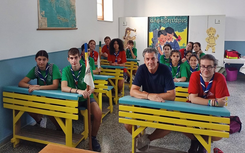 3η ομάδα Προσκόπων Τρικάλων και την 5η ομάδα Προσκόπων Λάρισας από το κατασκηνωτικό προσκοπικό κέντρο « Ελτσα» Αμαράντου