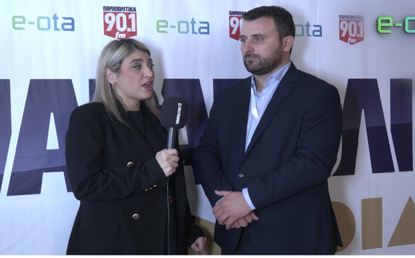 Λευτέρης Αβραμόπουλος - Δήμαρχος Μετεώρων στο Συνέδριο της ΚΕΔΕ και τη δημοσιογράφο Πένυ Αβραμίδη