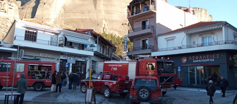 Φωτιά σε ξενοδοχείο στην Καλαμπάκα - Νεκρός ο ιδιοκτήτης...