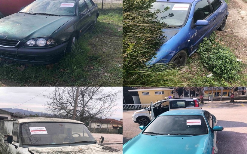 Σε εξέλιξη η διαδικασία απομάκρυνσης των εγκαταλελειμμένων αυτοκινήτων από  τον Δήμο Μετεώρων
