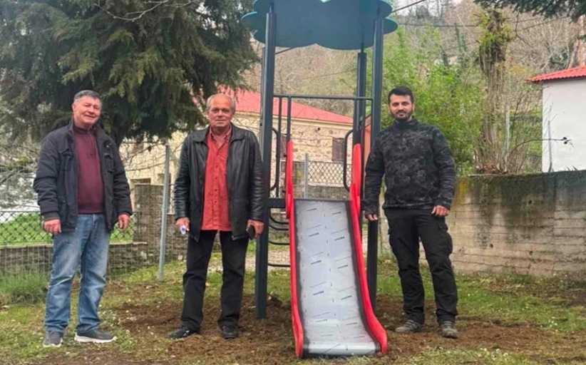 Παιδική χαρά με πιστοποιημένα όργανα στις Σταγιάδες-Ευχαριστήριο προέδρου Τ.Κ. Αγναντιάς-Σταγιάδων