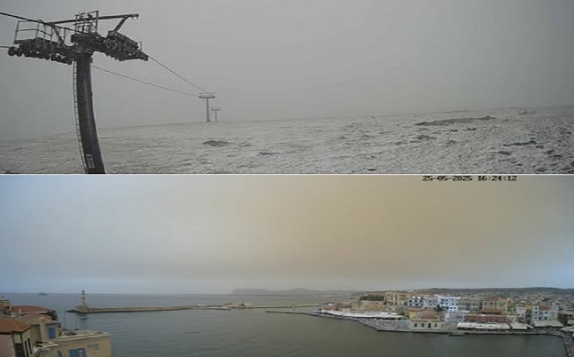 Χιόνι στο Καϊμάκτσαλαν, σχεδόν 38άρι στα Χανιά!