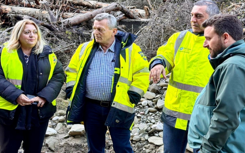Αυτοψία Περιφερειάρχη Θεσσαλίας Δημήτρη Κουρέτα στις πληγείσες περιοχές του Ασπροποτάμου