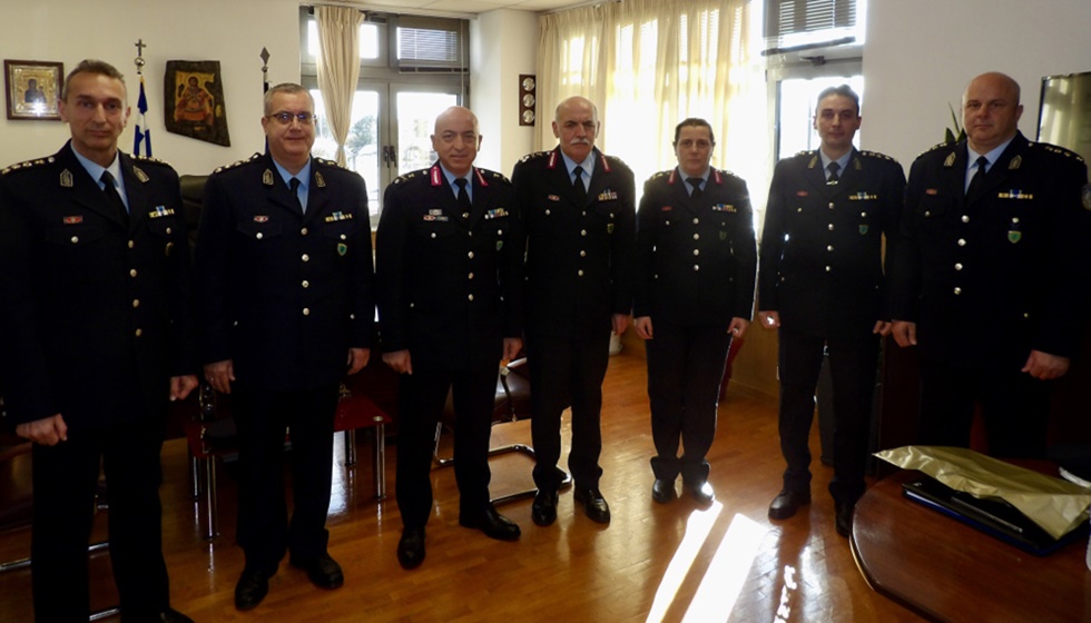 Ο Α΄ Υπαρχηγός της Ελληνικής Αστυνομίας, Αντιστράτηγος Παναγιώτης Πούπουζας, στη Γενική Περιφερειακή Αστυνομική Διεύθυνση Θεσσαλίας.