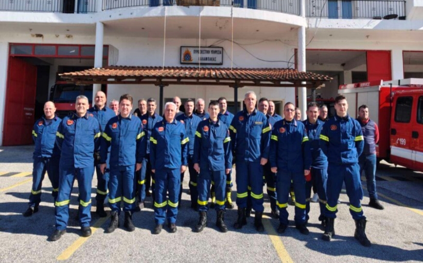Επίσκεψη υψηλόβαθμων αξιωματικών στην Πυροσβεστική Υπηρεσία Καλαμπάκας...