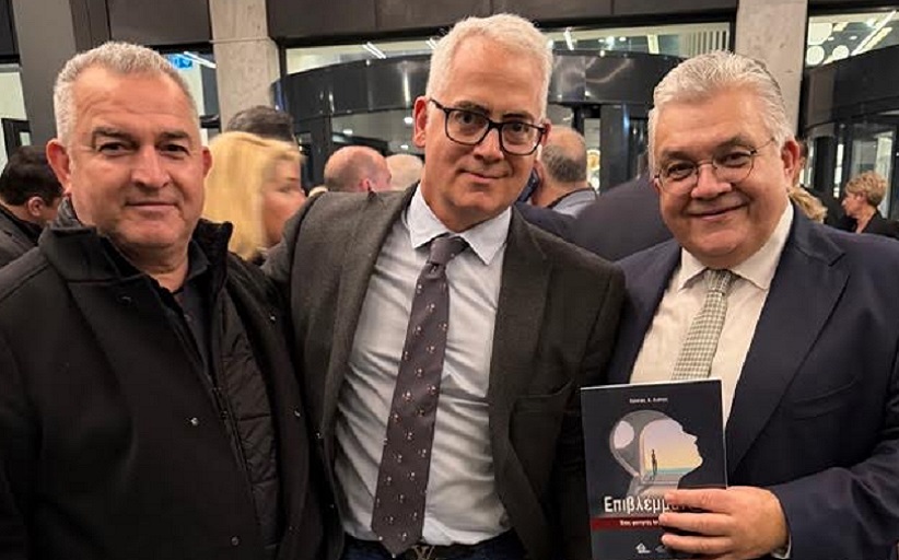 Με Παπαϊωάννου και Μπαγιώτη ο Λιάπης στην κοπή πίτας του οργανωτικού της Νέας Δημοκρατίας... 