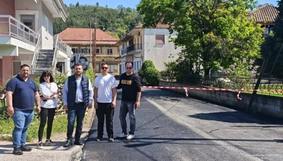 Ασφαλτόστρωση και τσιμεντοστρώσεις σε Βασιλική και Περιστέρα από τον Δήμο Μετεώρων