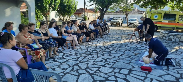 Με μεγάλη επιτυχία πραγματοποιήθηκε από τον Δήμο Μετεώρων η εκπαίδευση  Πρώτων Βοηθειών στο Σκεπάρι