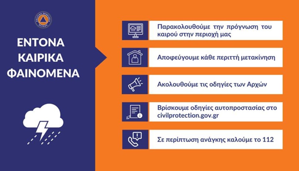 Ο Δήμος Μετεώρων ενημερώνει για το Έκτακτο Δελτίο Επικίνδυνων Καιρικών Φαινομένων – Αυξημένη ετοιμότητα και έκκληση προς τους πολίτες