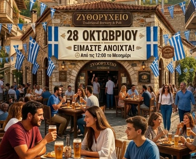 28η Οκτωβρίου το Ζυθορυχείο μαζί σας από το μεσημέρι